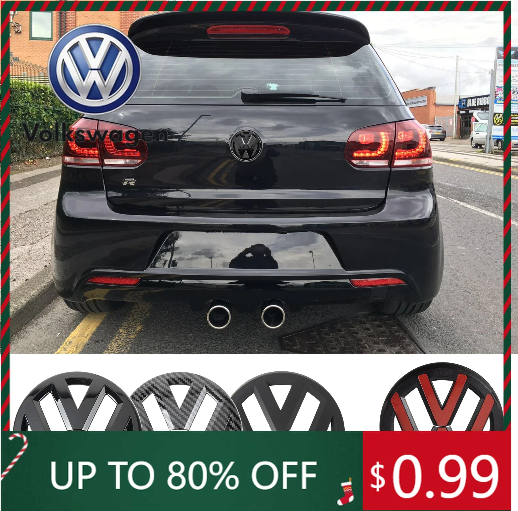 

2026 Горячие эмблемы, 2 шт., передняя решетка автомобиля/задняя эмблема, крышки, наклейка с логотипом для Volkswagen VW POLO Scirocco GOLF 5 6 7 8 MK5 MK6 M