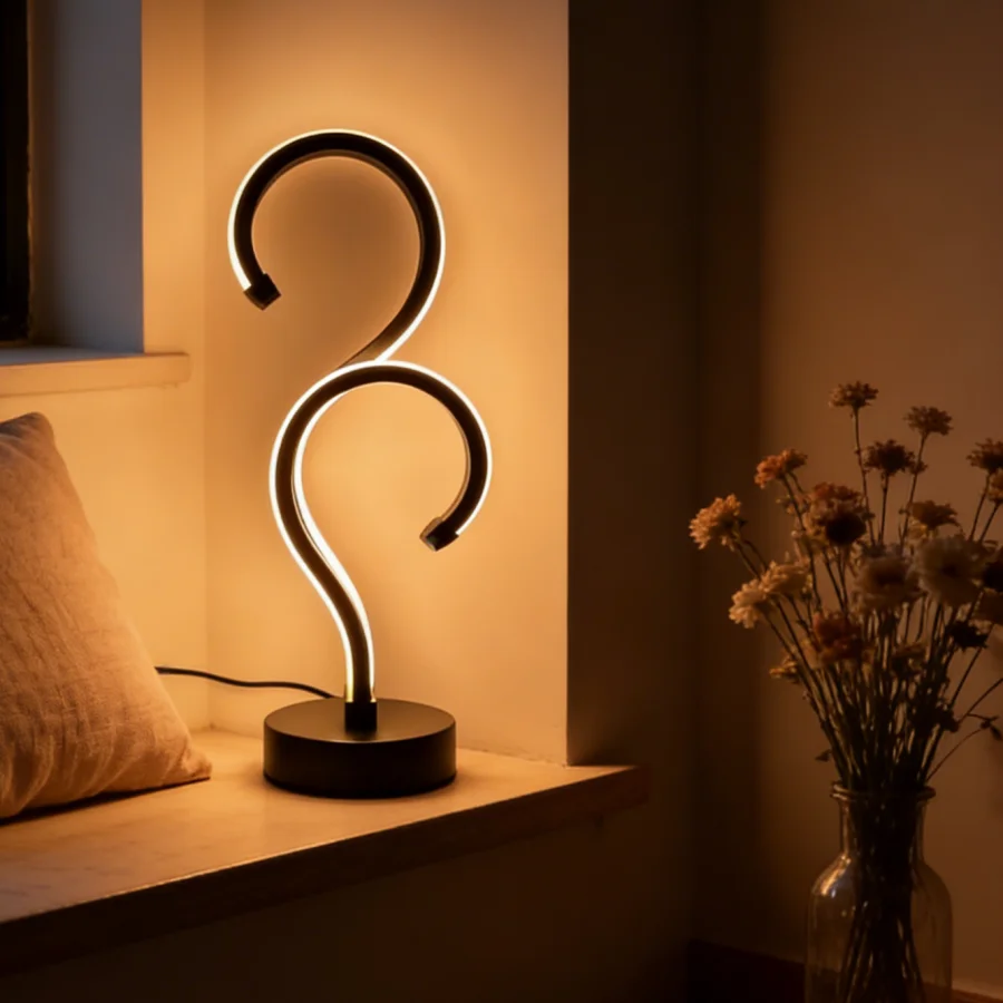 

1PC Question Mark Iron Art Desktop Lamp USB Powered - Three Color Temperature Options Suitable for Bedroom Study Gifts