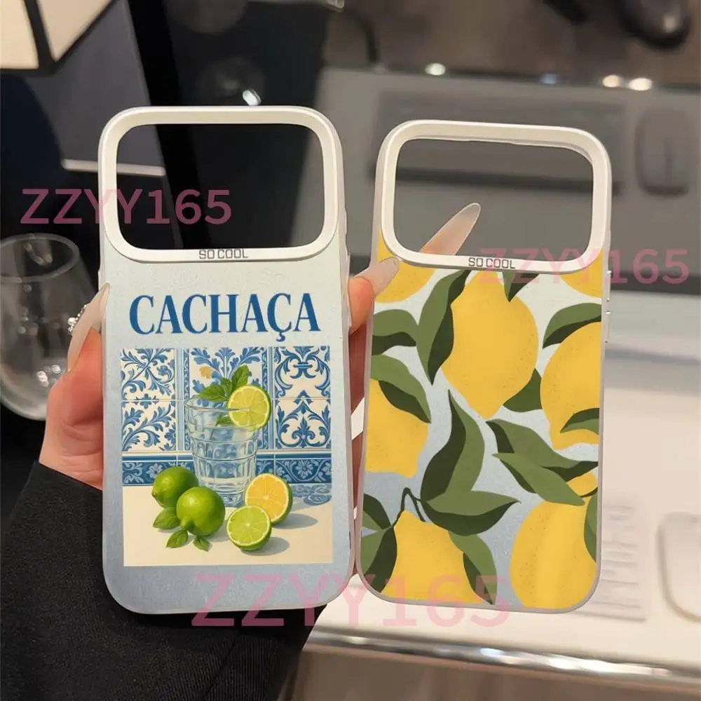 

Lemon Summer Friuts Fresh For iPhone 17,16,15,14,13,12,X,8,Pro,Max,Plus,SE4,Air,Mini White Dustproof Matte IMD Case