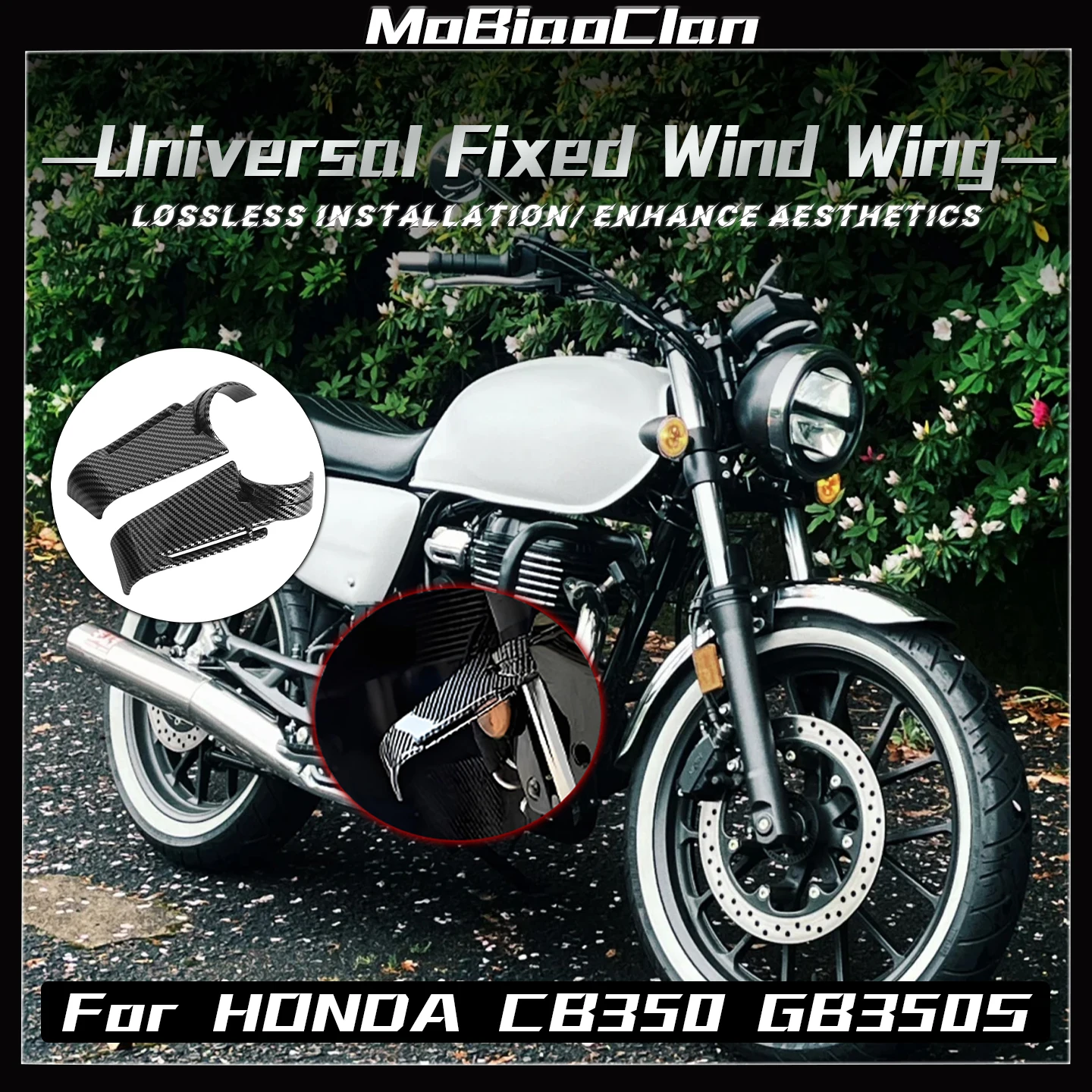 لهوندا CB350 GB350S CB 350 gb350s امتصاص الصدمات الثابتة الجناح الجانب الجناح لوحة توجيه تقليد دراجة نارية العالمي الثابتة الجناح