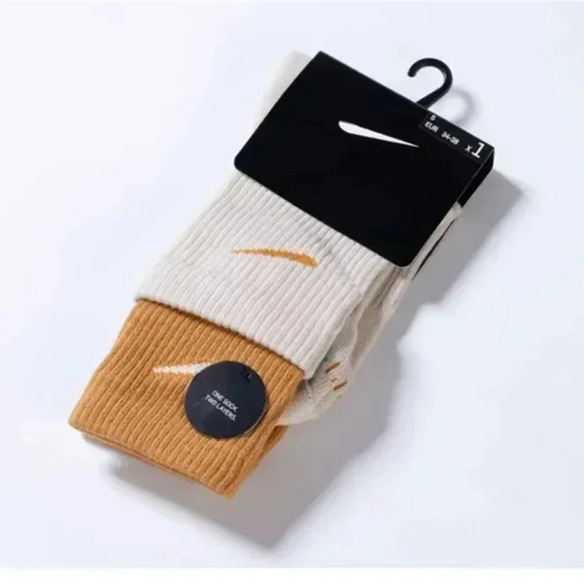 Chaussettes décontractées en coton pour hommes et femmes, Sports de direction, Publicité Nk, Interface Ins Fashion, Tendance, Nouveau