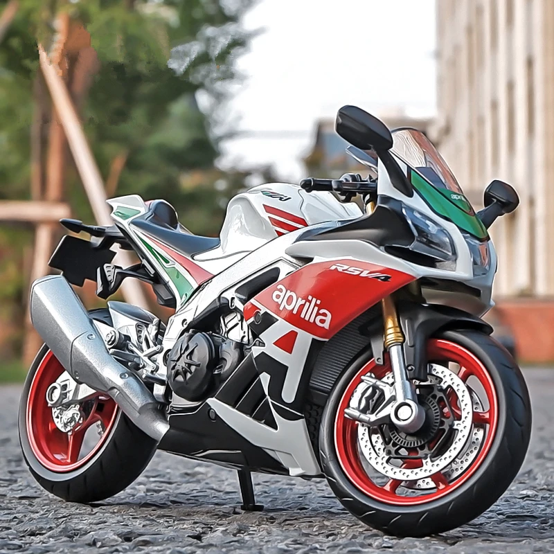 1:12 Aprilia RSV4 Alloy Racing Motorcycle Model Diecast Street Cross-Country Motorcycle Model High Simulation Childrens Toy Gift