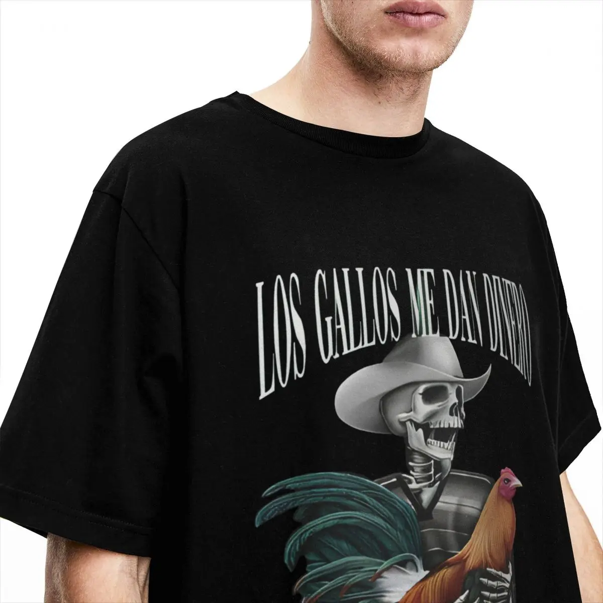 Camiseta de LOS GALLOS ME DAN DINERO Y LAS viejo ME LO QUITAN, camisa Hippie de manga corta, divertida, Y2K