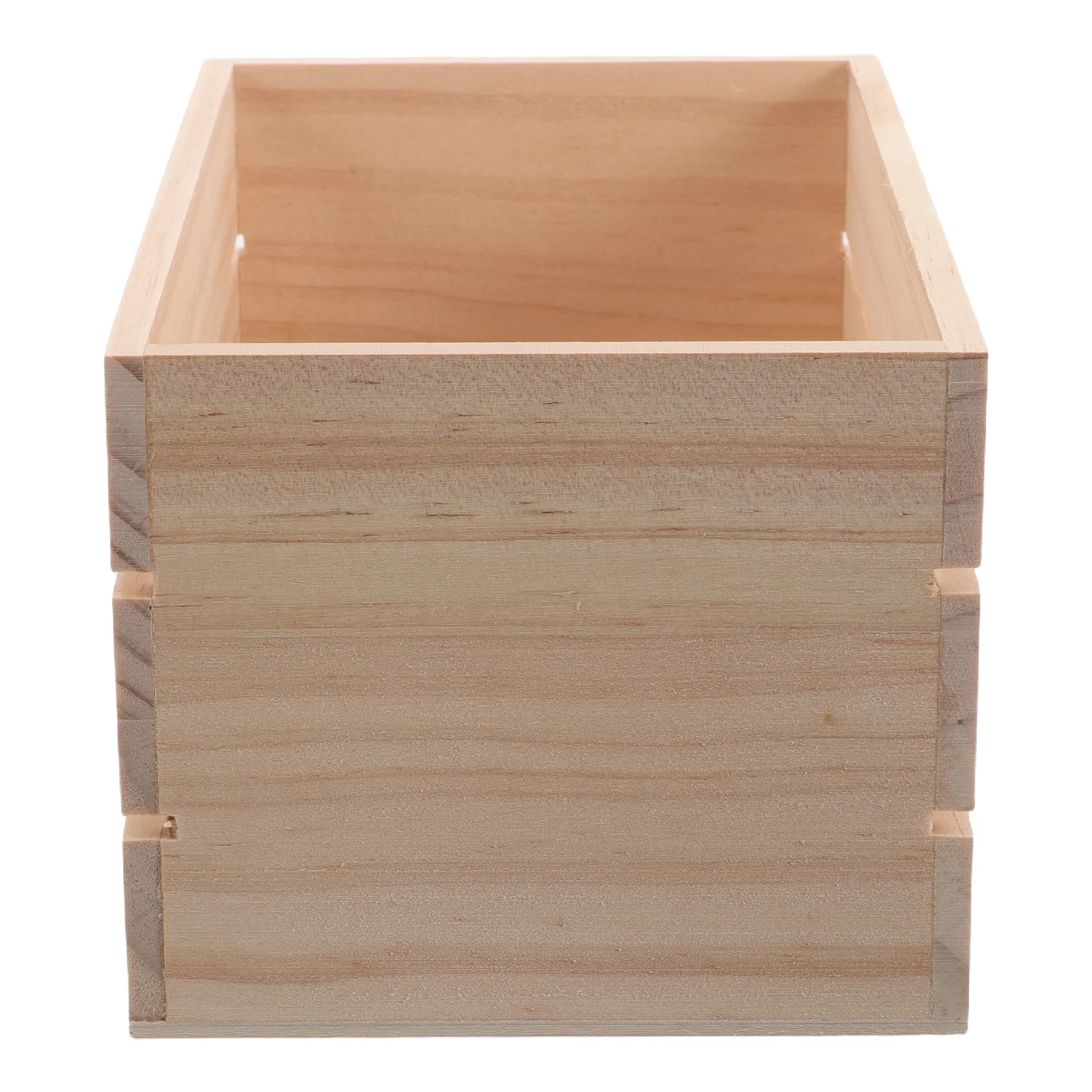 

1pcs Wooden Storage Box 16.5X10.5Cm Unfinished Wood Craft Organizer For Desk Top Kids Books Decorative Basket Counter Storage