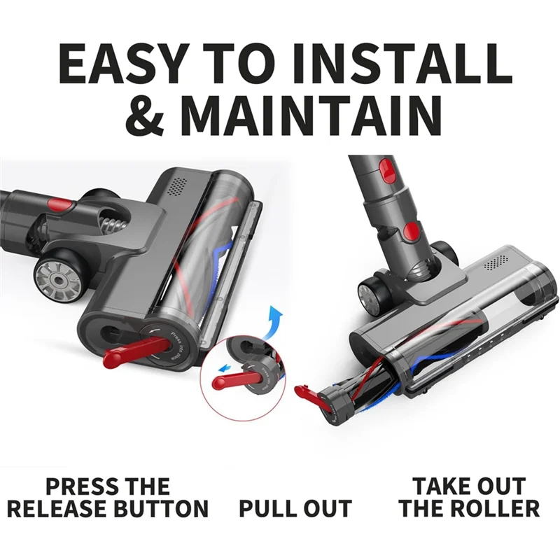 ABUS-クイックリリースローラーブラシクリーナーヘッド交換用ダイソン V7 V8 V10 V11 V15 真空アタッチメント LED ライト付き