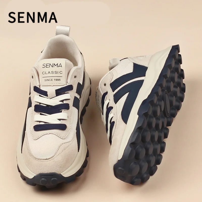 أحذية SENMA الرجالية نعل ناعم أحذية رياضية وترفيهية للزوجين سميكة القاع متعددة الاستخدامات أحذية رياضية كاجوال للنساء والرجال أحذية التنس/الجري