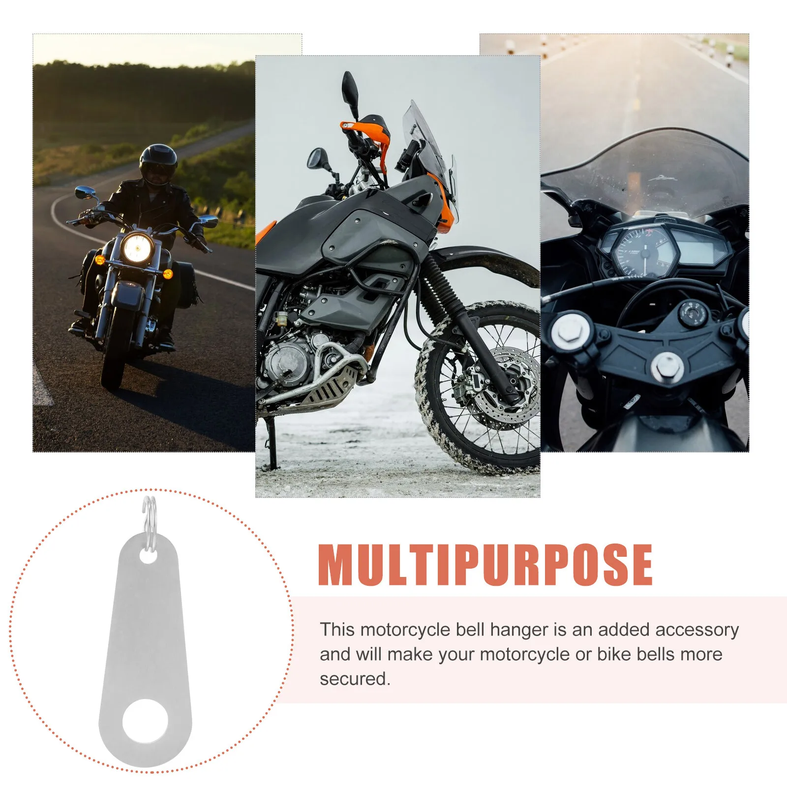 

Riding Hanger Motorcycle Titanium Steel Bell Mounting Tool For Bike Decorative Pendant Keychain Holder Accessory