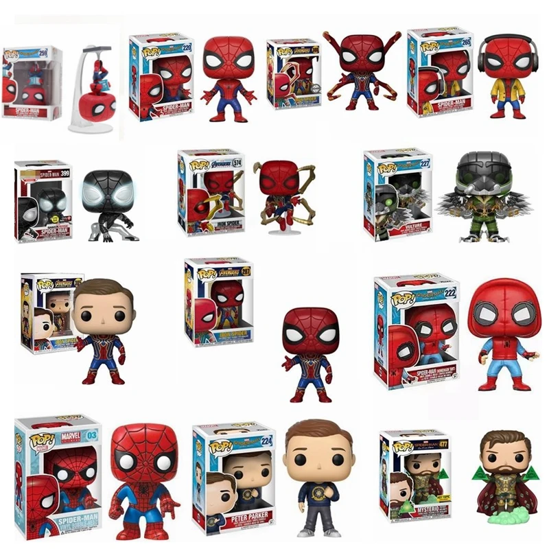 FUNKO POP-figuras de acción de Marvel Spiderman Homecoming para niños, juguetes de vinilo coleccionados de PVC, 220 #287 #259 #399 #