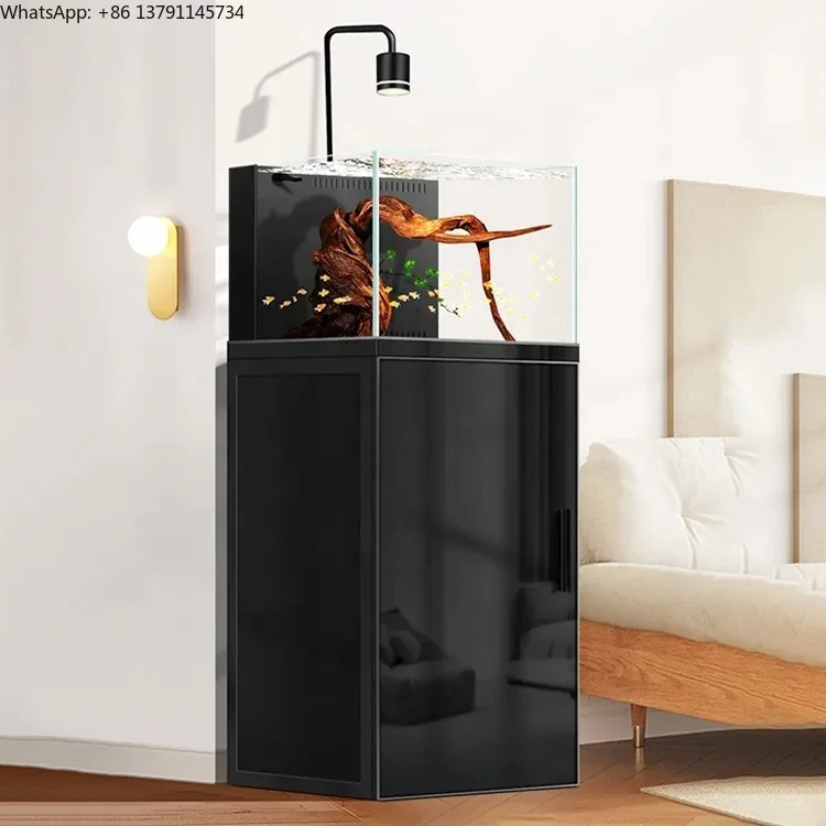 6ft 220 Gallon 12mm Ultra Clear Glass Large Freshwater Aquarium Fish Tank With Cabinet and Acrylic Sump