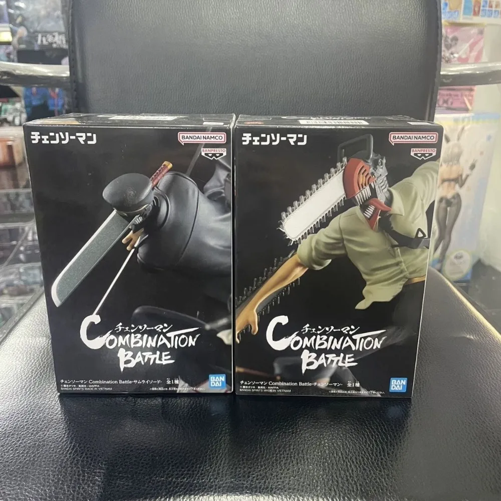 ของแท้จาก Bandai ของแท้จาก Banpresto ชุดรวมตัวละครอนิเมะ Chainsaw Man ดาบซามูไรของเด็นจิ ของสะสม โมเดลฟิกเกอร์