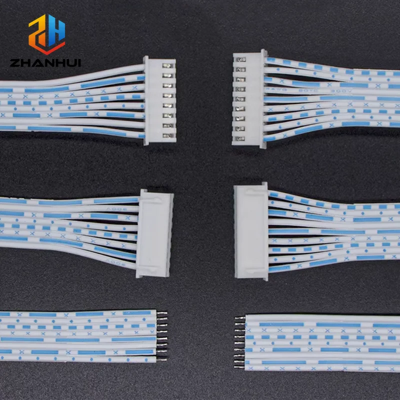 5Pcs XH2.54mm Pitch Connector Cable 2-12P Single/Double Head 24AWG 2468 Blue White Wire 10/20/30cm for RC, 3D Printe