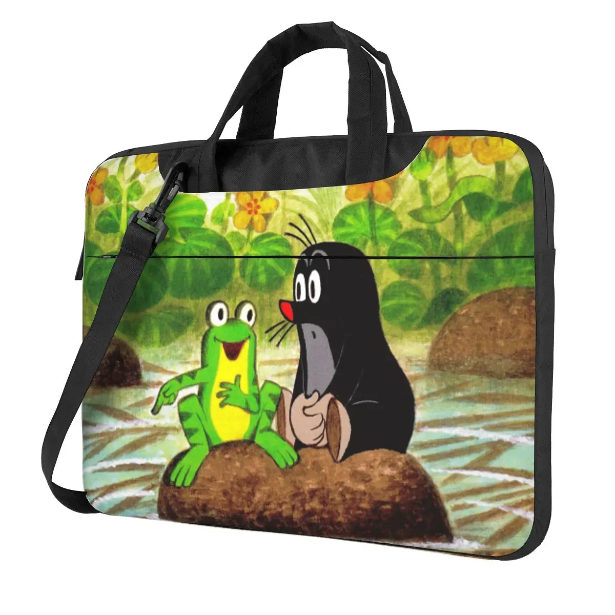 

Милая сумка через плечо для ноутбука Happy Mole Krtek, сумка для компьютера 13, 14, 15,6 дюймов, чехол для ноутбука Macbook Pro Lenovo