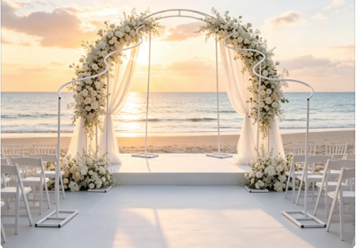 2pcs S-Shape Metal Wedding Arc - đánh giá và giá Wedding Backdrop Curtain
