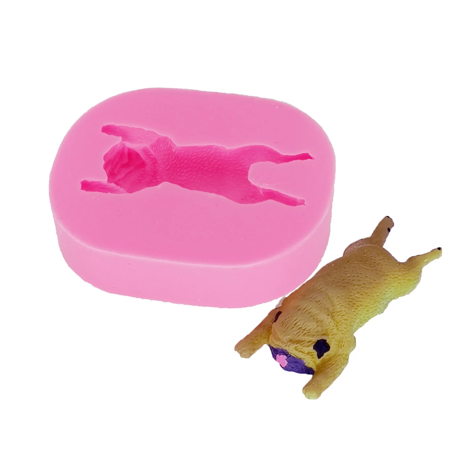 3D Dog Silicone Molds Gypsum Plaster Soap Scented Candle Aromatherapy Molds