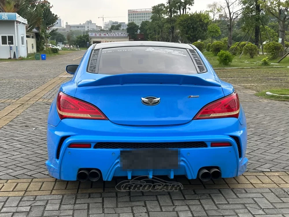 For Hyundai Genesis Coupe 2009 - 2013 High Quality FRP Unpainted Color Gloss Black Rear Spoiler ROHENS Trunk Boot Wing Spoiler