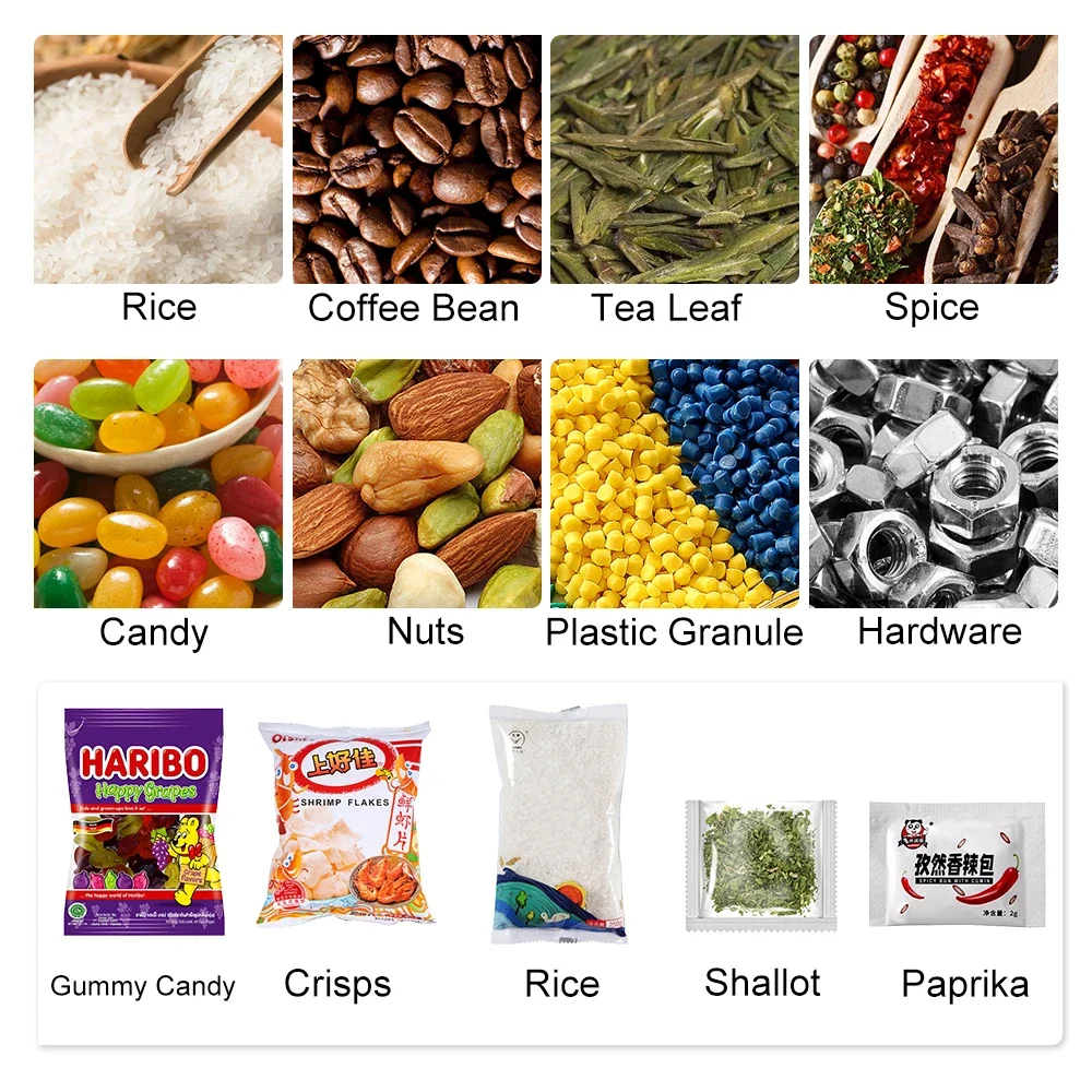 حجم كبير 5L رئيس واحد الخطي الوزن الكلب الغذاء مسحوق الحبوب الشاي الخطي وزن ماكينة حشو