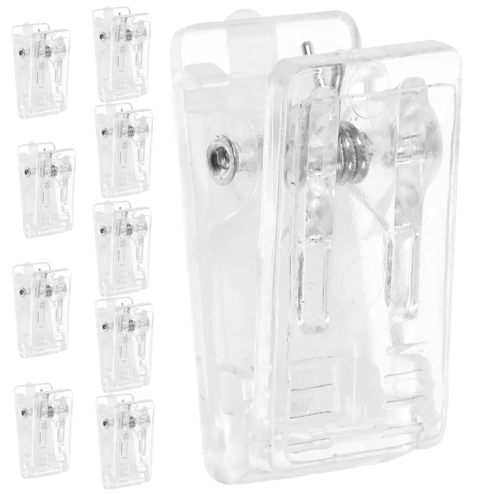 10 Pcs Badge Holder Reel Extra Large Binder Clips for Single Sided Adhesive Work