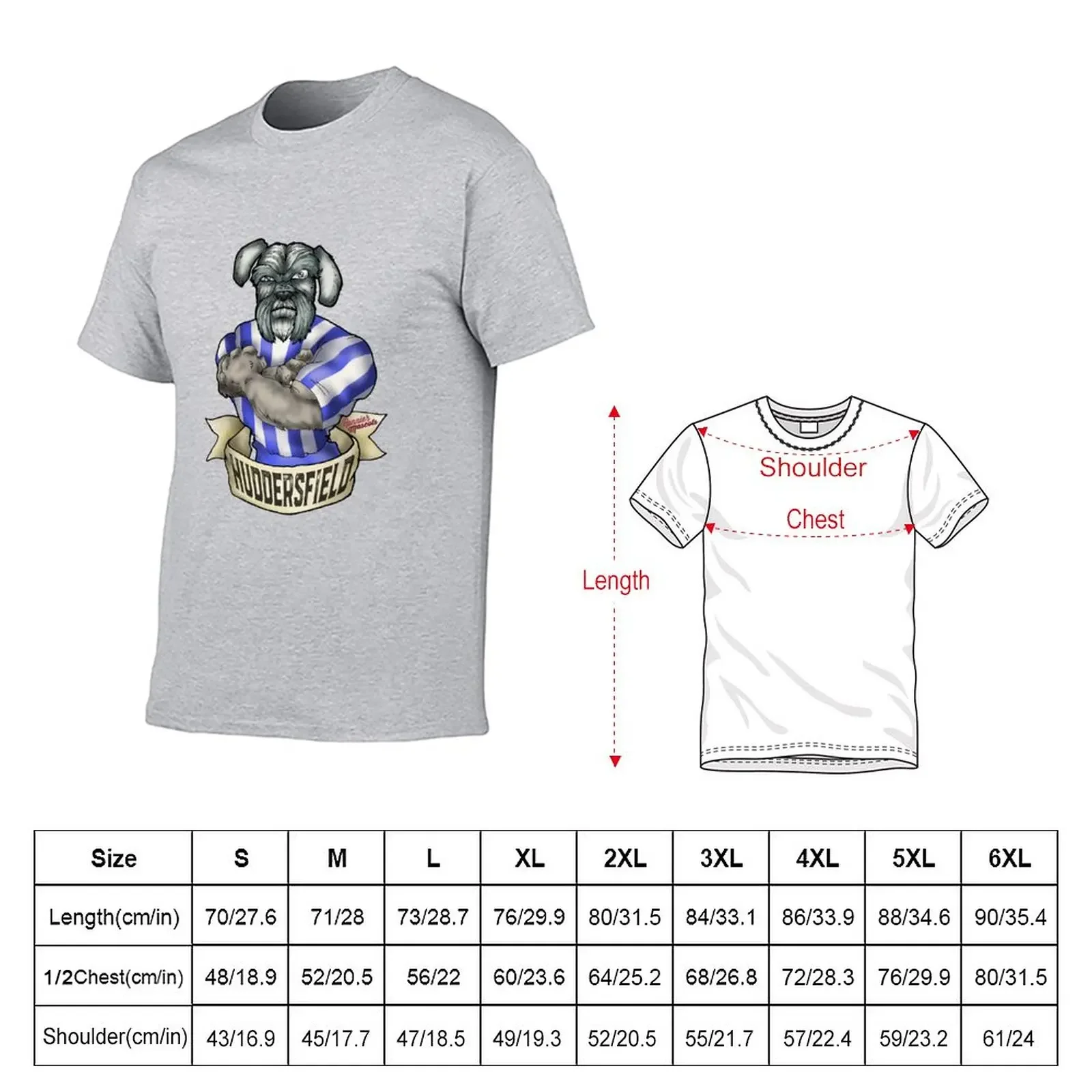 Huddersfield Town Terrier Mascot T-Shirt customizeds graphics blanks tshirts for men