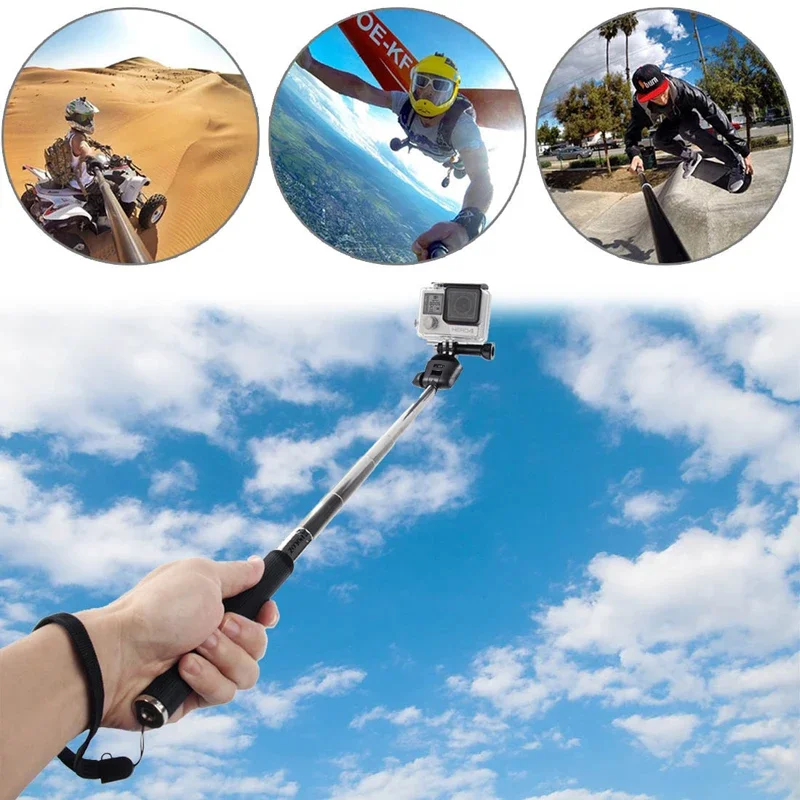 Ultra Long Selfie Stick Pole Lightweight Waterproof Extendable Handheld Monopod For GoPro Max Hero 11 10 Insta360 X3 DJI Camera