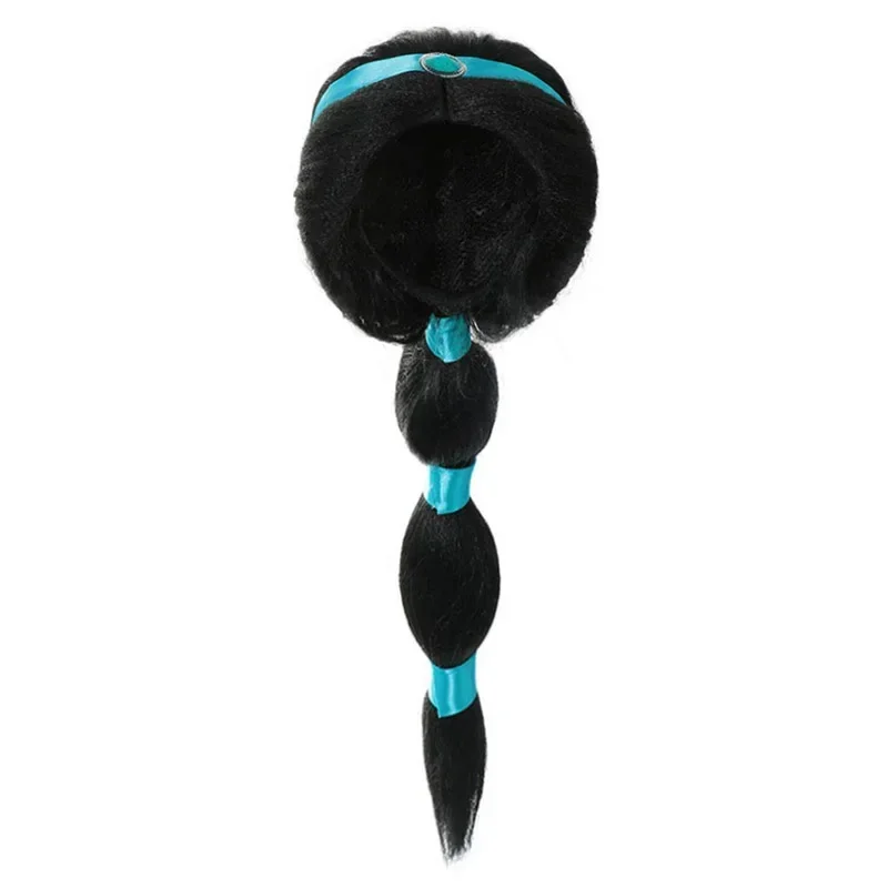 Jasmine-Ensemble de bijoux pour filles, accessoires de perruque de lampe d\'Aladdin, couronne, baguette, collier, bracelet, boucles d\'oreilles,
