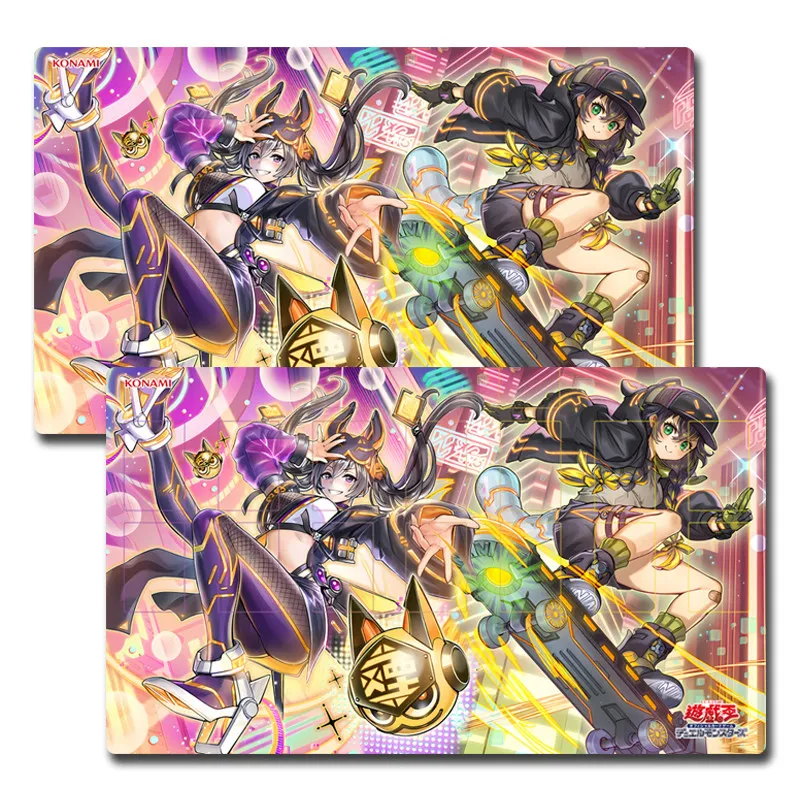 

Yugioh I:P Masquerena & S:P Little Knight Play Mat Yu-Gi-Oh! TCG OCG Trading Card Games Mat Duel Plate Rubber Card Mat Mouse Pad