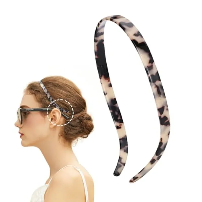 New Trendy Sunglasses Frame Shape Acetic Acid  Hairbands For Women Toothed Headband Anti-slip Hair Hoop Fashion Hair Accessories