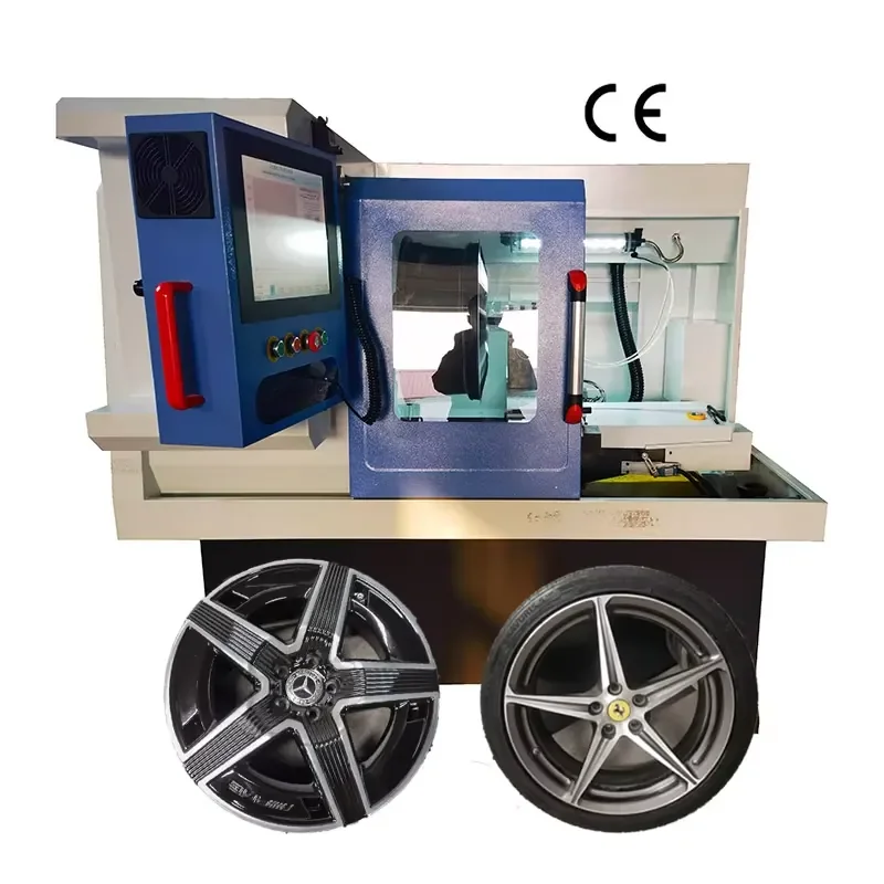 Gookii Fully CNC Automatic 220v Flat Bed Lathe Single Spindle Heavy Wheel Rim Repair Machine for Horizontal Alloy Wheels