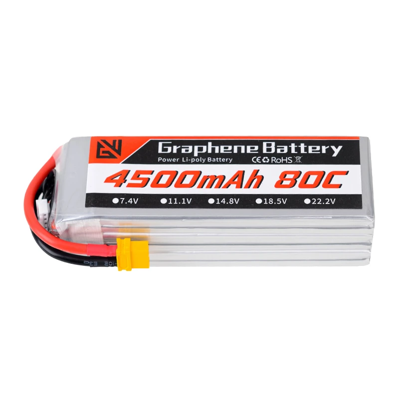 

4500mAh 6S 22.2V 80C Lithium Battery Pack Remote Control Helicopter Fixed Wing Crossing Machine FPV