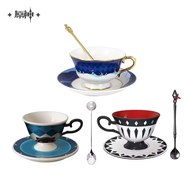 

Sunsyea Genshin Impact Official Merch miHoYo Original Theme Series Furina Arlecchino Lynette Afternoon Tea Cup and Saucer Set