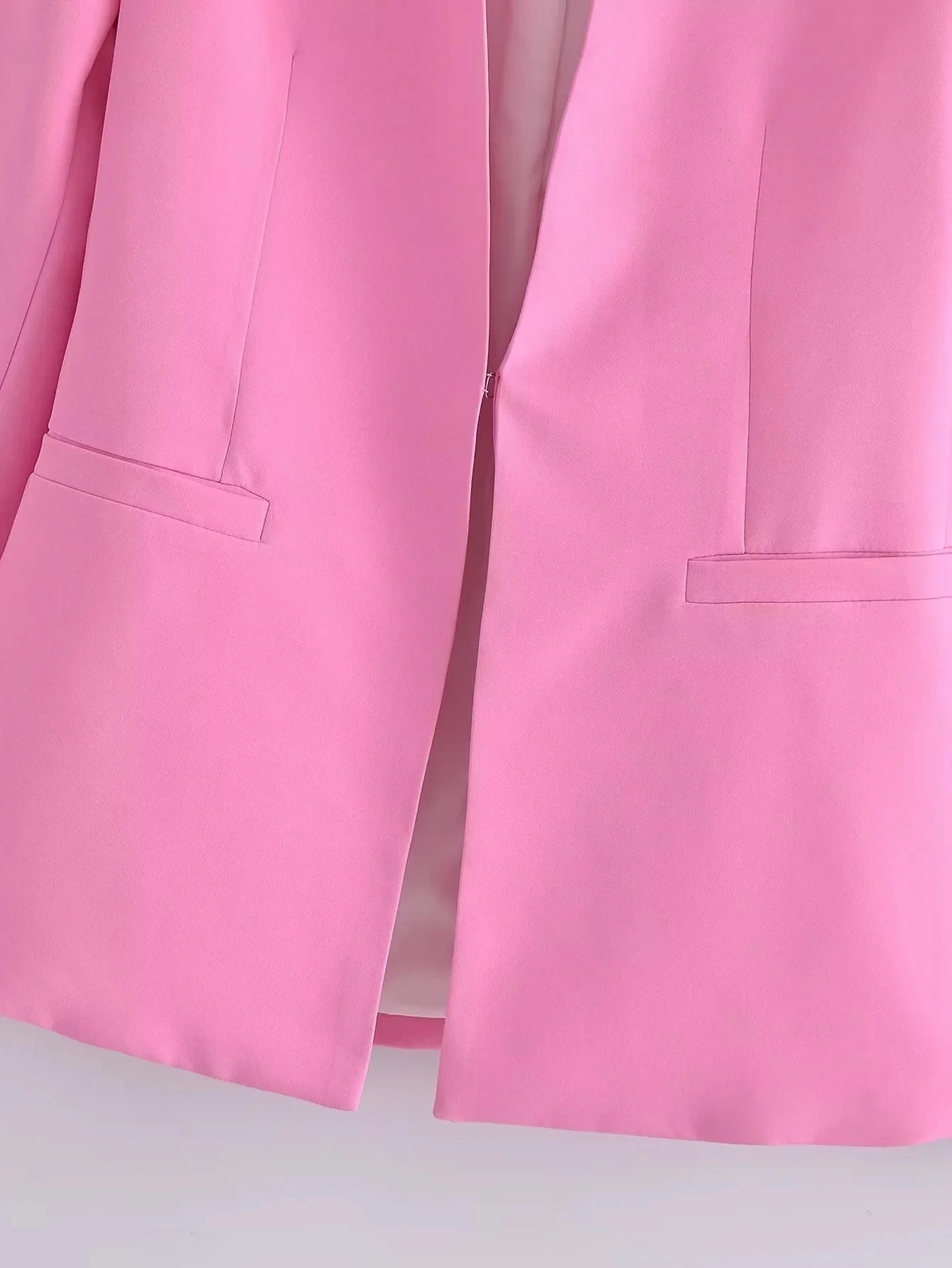 KONDALA Office Suit Women Fashion Pink Blazer Pantsuit Vintage V Neck Long Sleeve Blazer+High Waist Sashes Pants 2 Pieces Sets