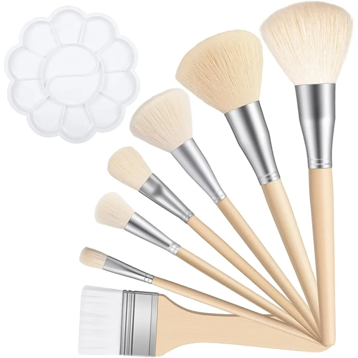 A22I Gilding Brush Set, with Color Palette for Acrylic Painting Professional Blending Brushes for Gouache Watercolor Oil