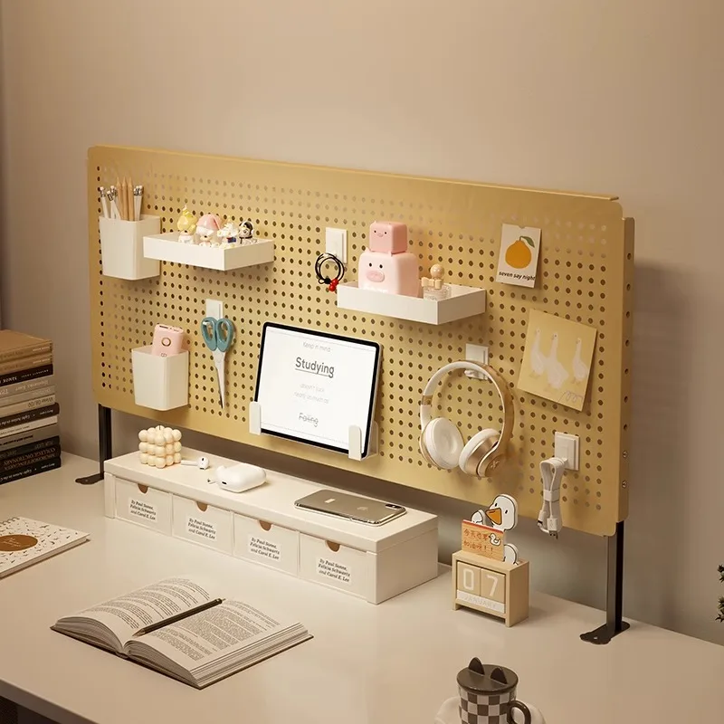 

Vertical Pegboard Desk Organizer Adjustable Standing Storage Shelf for Home Office Study Desk Accessories & Craft Tool Display