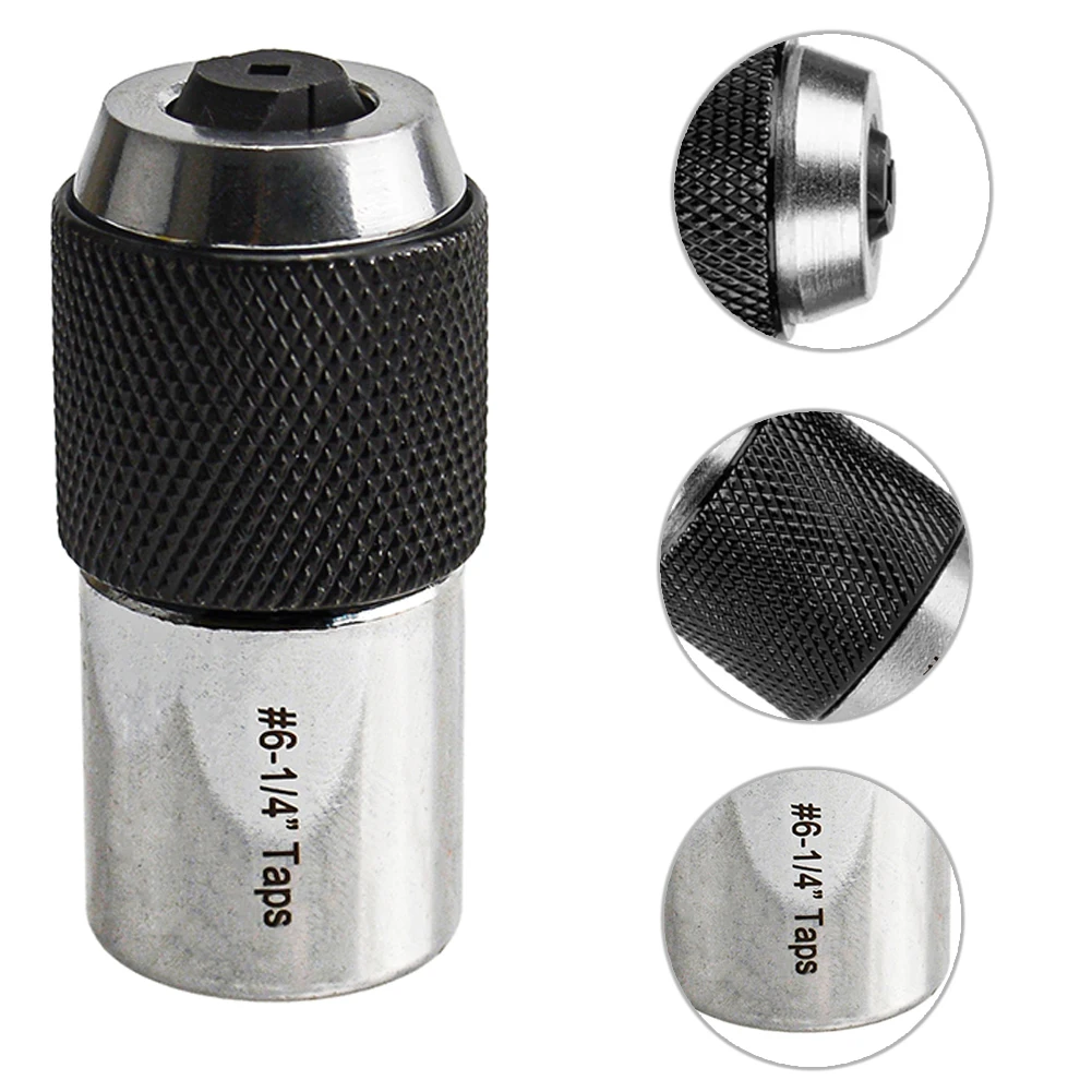 2PCS Tap Socket Ratchet Tap Wrench 3/8 inch Drive Hand Tool 1/4-1/2 Taps, 6-1/4inch Taps Tapping Socket Set Tap Socket Adapter