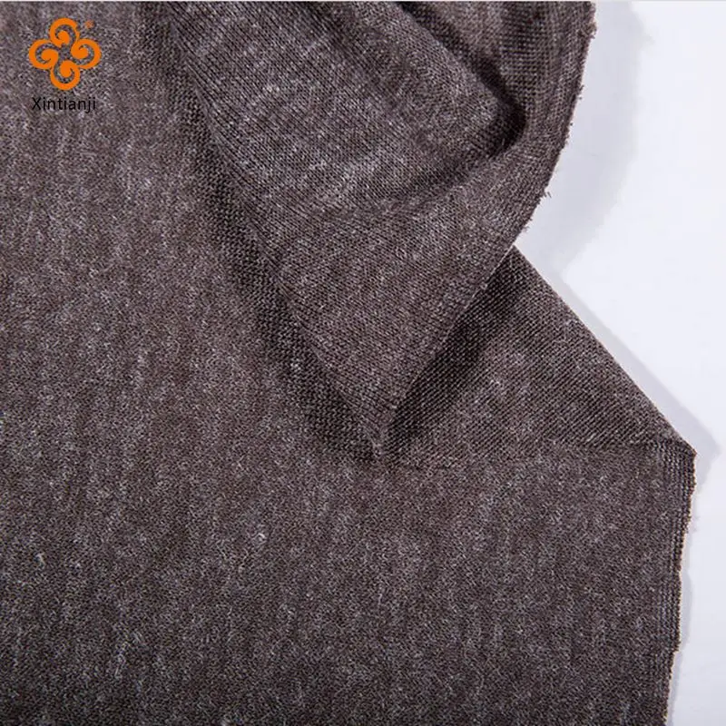 Thin Knit Burgundy Red Jersey Fabric Soft Viscose Faux Wool Material for DIY Sewing Pullover and summer Bottoming Shirt