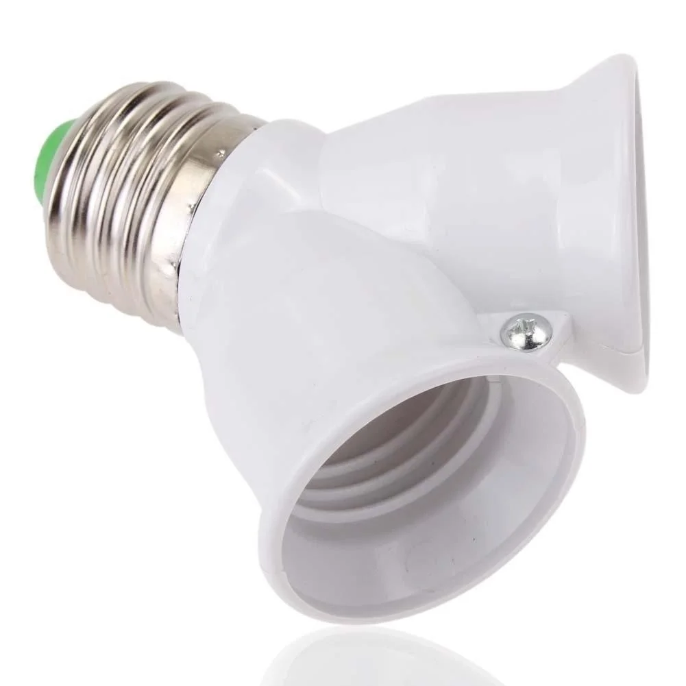 Screw E27 LED Base Light Lamp Bulb Socket E27 to 2-E27 Splitter Adapter HOT