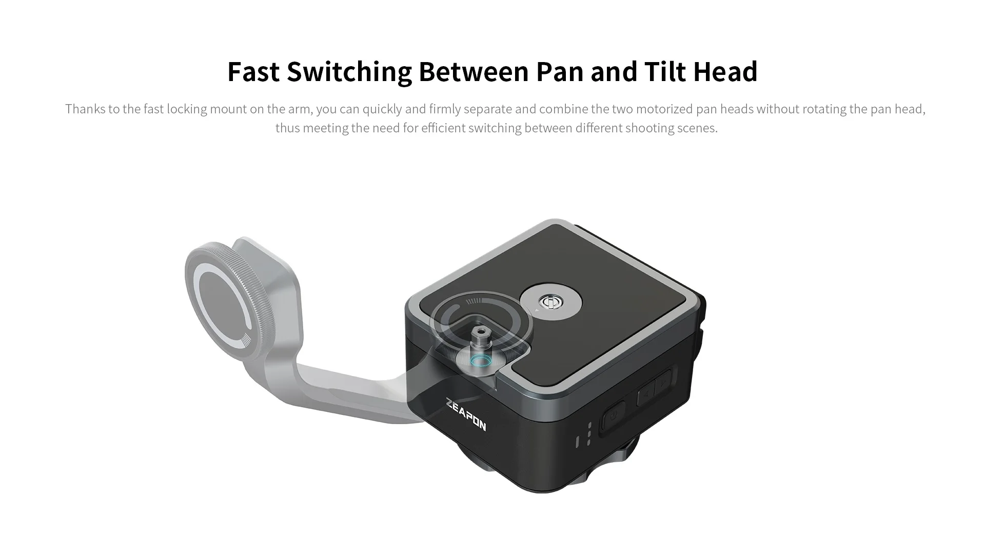 ZEAPON PONS PS-E1 PD-E1 PONS Motorized Pan Head The Horizontal Load Up To 50 kg Single Axis Double Axis Linkage New