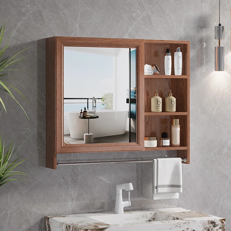 

Bathroom mirror cabinet, separate wall-mounted mirror box, bathroom storage integrated cabinet with shelf mirror