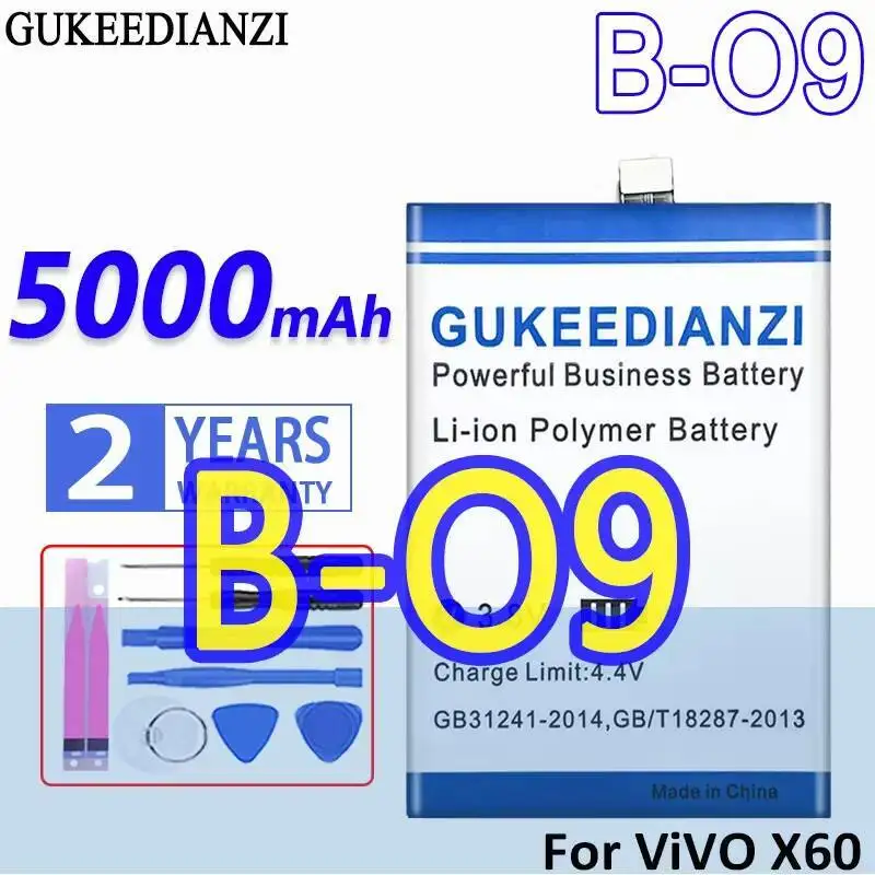 

Для Vivo X60 аккумулятор мобильного телефона B-O9 5000 мАч долговечный хороший низкотемпературный аккумулятор