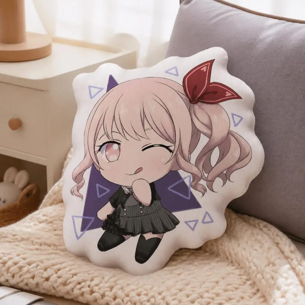 Akiyama Mizuki chibi PJSK Nightcord At 25 Plush Pillow Cushion Irregular Stuffed Throw Pillow Home Decor Gift Sofa Bed Couch