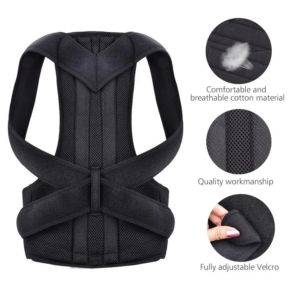 Back Brace Posture Corrector Belt for Women & Men Back Lumbar Support, Adjustable Shoulder Posture Support for Improve Scoliosis