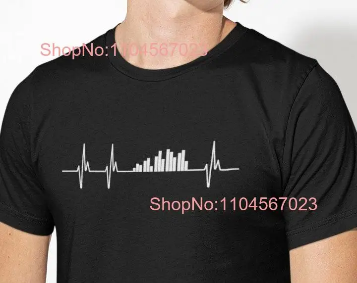 Heart Beat Excel Bar Chart T shirt Expert Spreadsheet Lover Accountant Consultant Manager Funny long or short sleeves