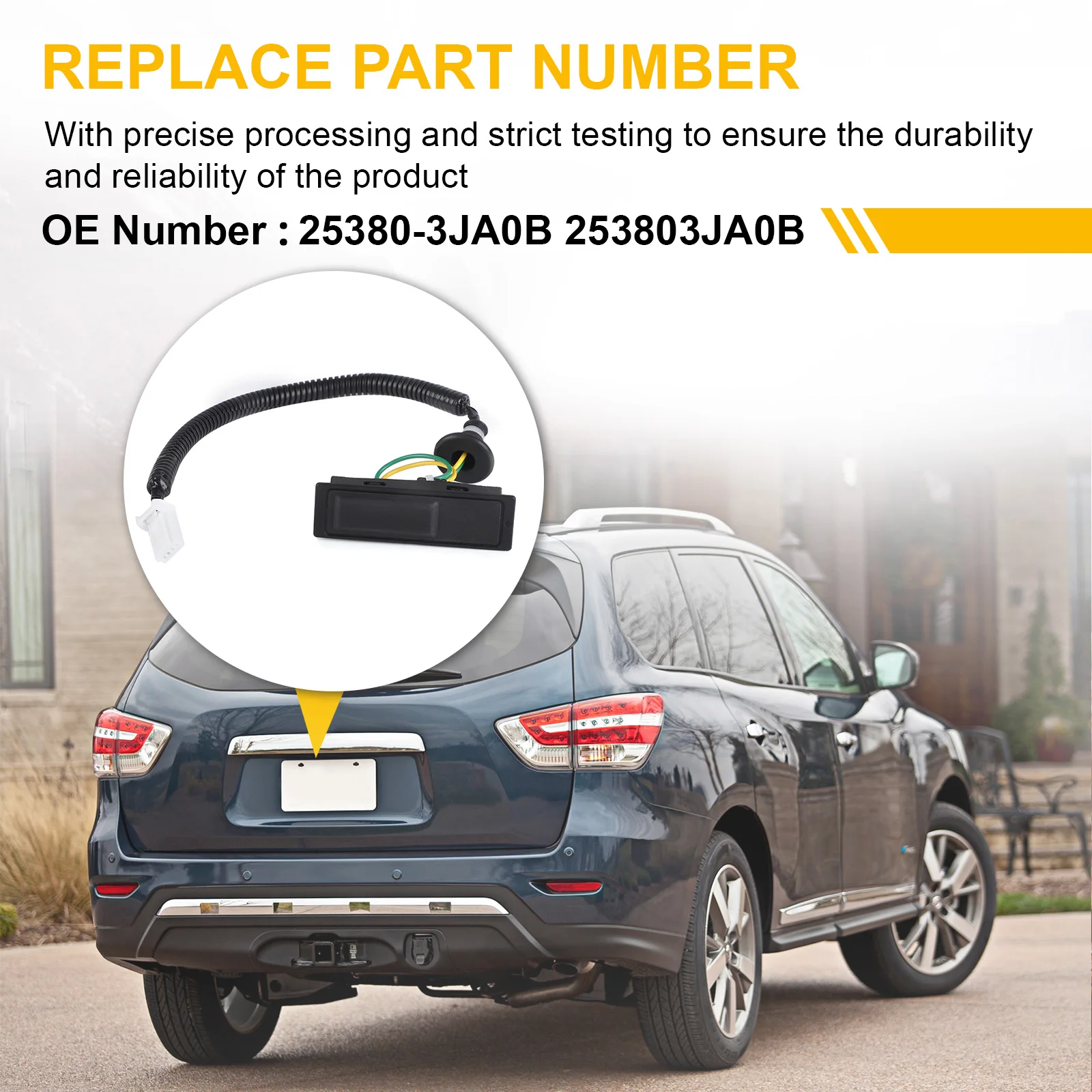 

25380-3JA0B Hatch Button Trunk Latch For Nissan Pathfinder 2013 2014 2015 2016 2017 2018 2019 2020 Tailgate Switch Replace Part