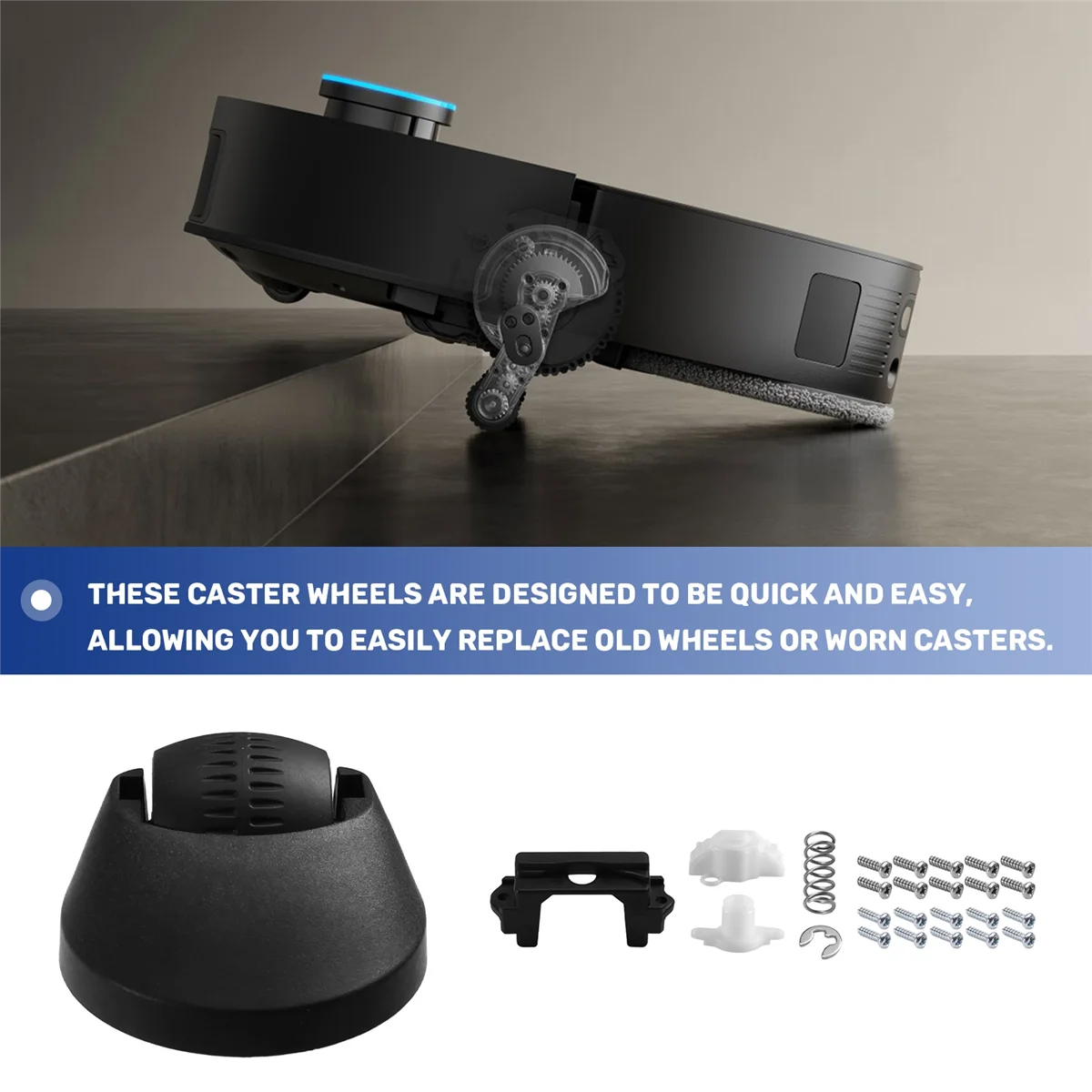 

Вакуумное универсальное колесо для X50 Ultra Complete/X50 Ultra, запасные части, направляющее колесо, 2 шт.