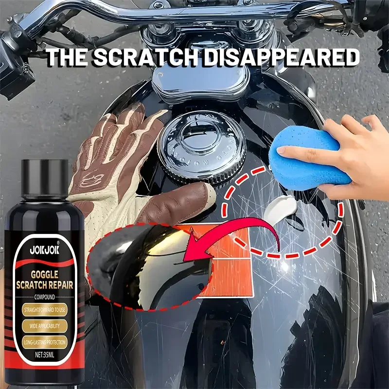 Kit di riparazione graffi per occhiali e veicoli - Crema multifunzionale per riparazione graffi in vetro per casco/crema per il recupero degli occhiali - Progettato per la riparazione