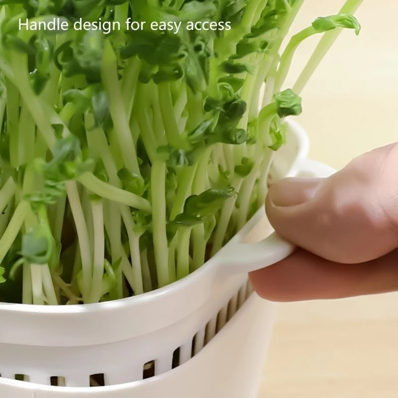 

Microgreens Sprouter Tray Simple to Use Sprouting Basket Space Saving Planter