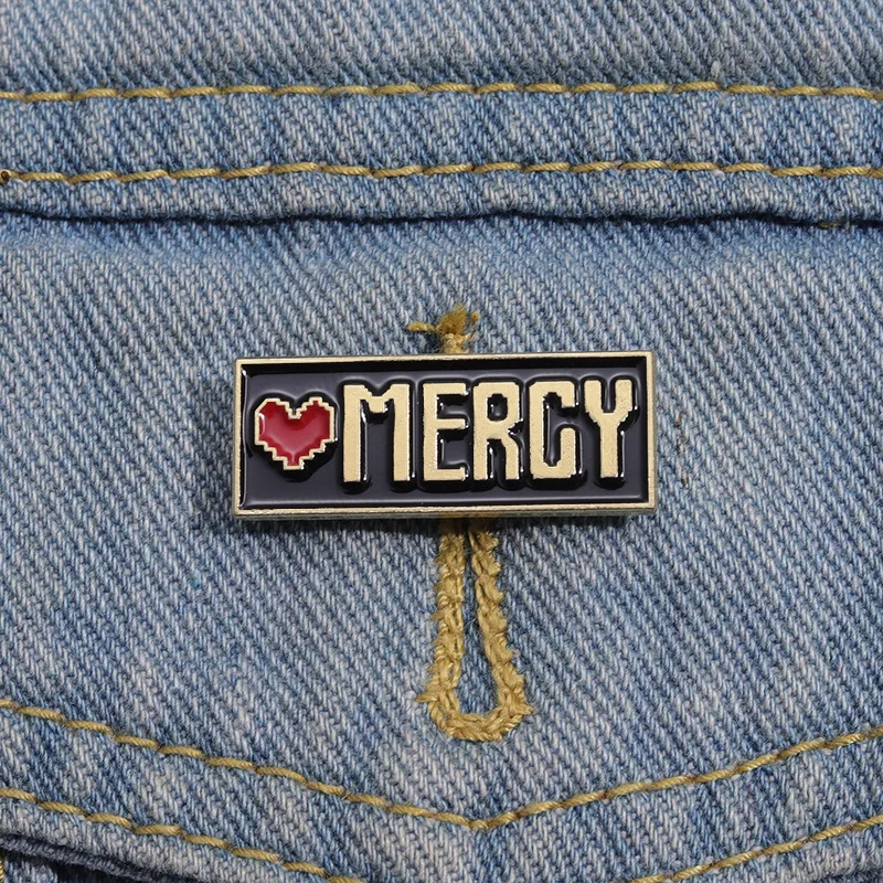 Mercy Badge Undertale Game Enamel Pin Creativity Cartoon Decorative Brooches Collar Lapel Badge Fashion Jewelry Accessories Gift