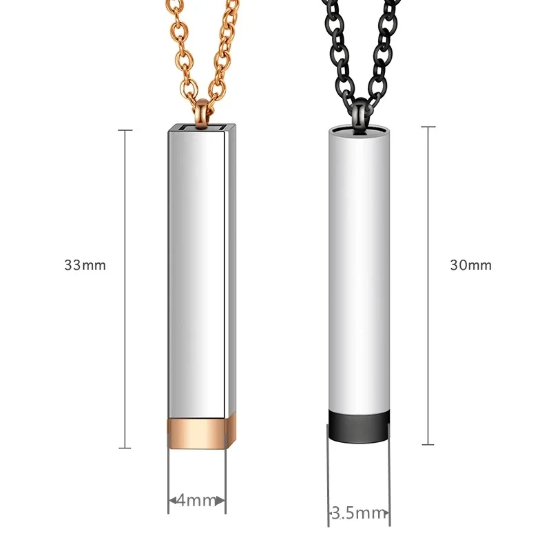 Stainless Steel Personalized Laser Necklace For Lover Custom Telescopic Pendant Necklace Women Gift