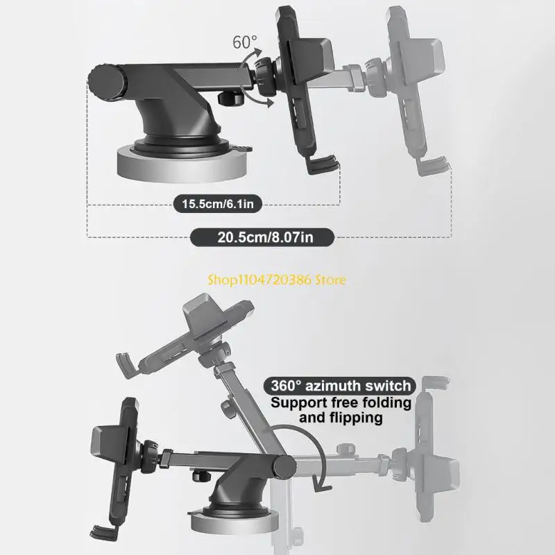 K0EA Supporto per telefono per auto, supporto per cellulare per parabrezza per cruscotto auto supporto per telefono con a