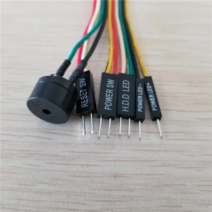 All-In-One PC DIY Host Speaker / Reset & Power Switch  HDD LED Jumper Line Flat Cable Replace Q-Connector For ASUS Mainboard