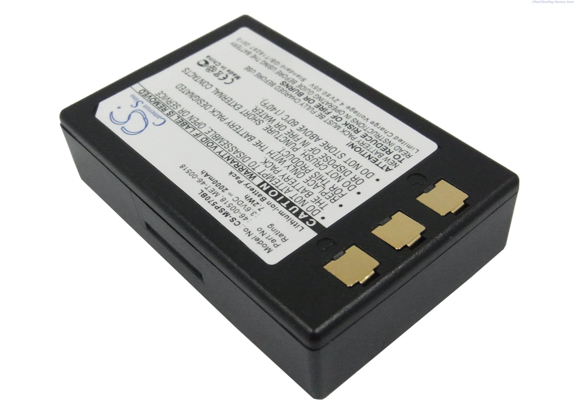 Baterai Pemindai Kode Batang 3.6V 2000mAh 46-00518 MET-46-00518 untuk Metrologic SP5700 Optimus PDA MK5710